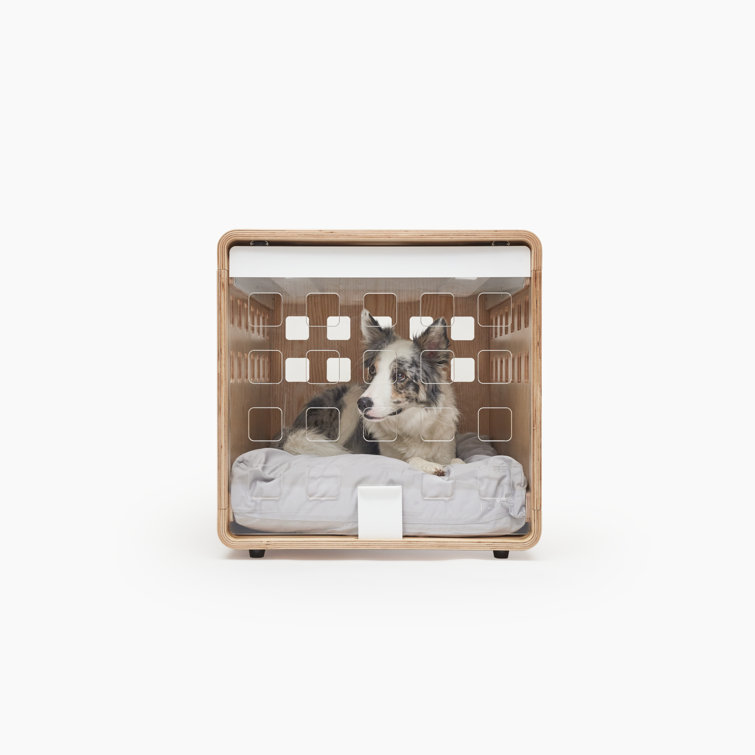 Small Signature Ash Bentwood Pet Crate Table