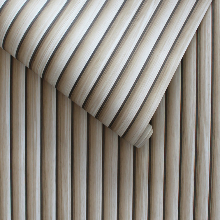 Blonde Reeded Wood Self-Adhesive Peel and Stick Wallpaper