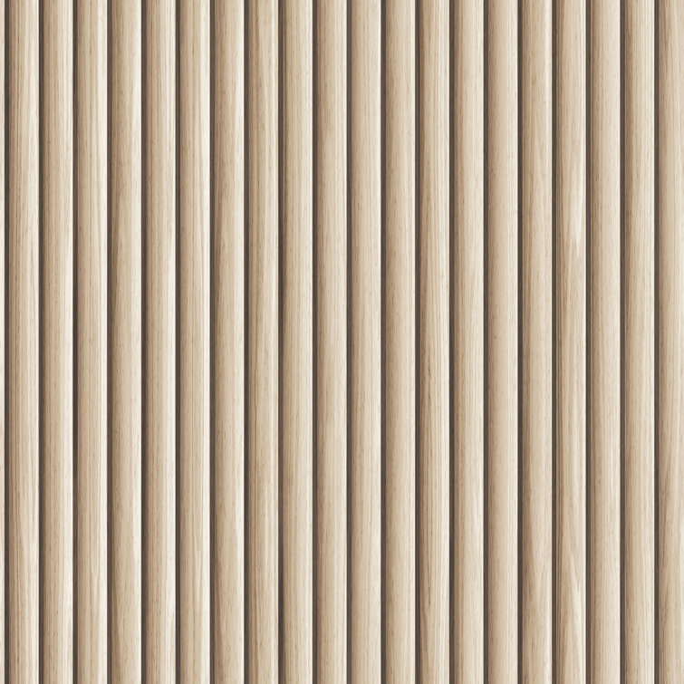 Blonde Reeded Wood Self-Adhesive Peel and Stick Wallpaper