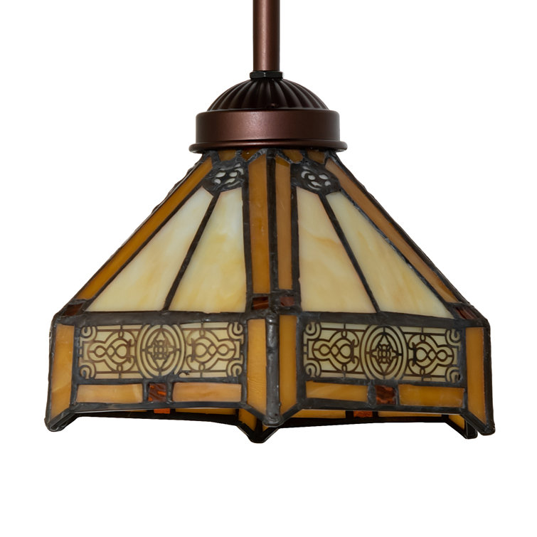 Mahogany Bronze Amber Glass Mini Pendant Light