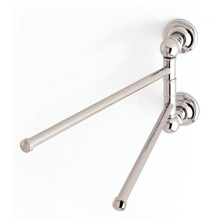 Polished Chrome Double Swing Arm Towel Bar