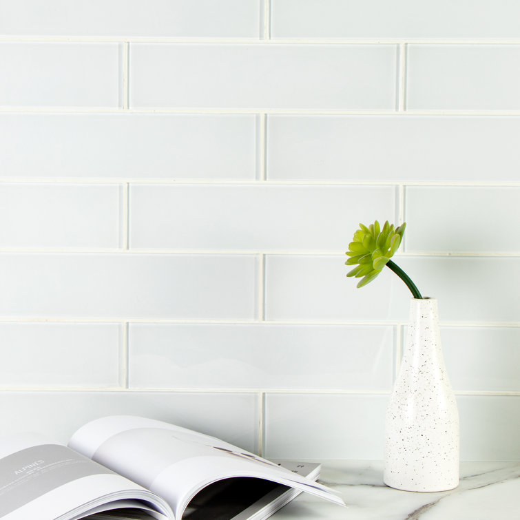 Super White Glass Subway Wall Tile for Kitchen and Bathroom