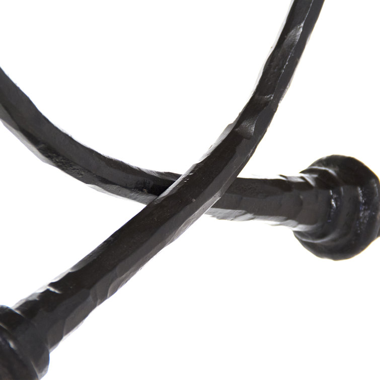 Zurich 88.5'' Dry Natural Elm and Black Metal Console Table