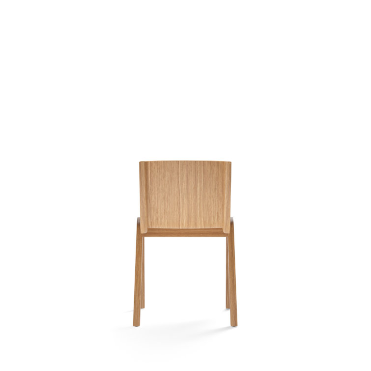 Natural Oak Upholstered Dining Side Chair