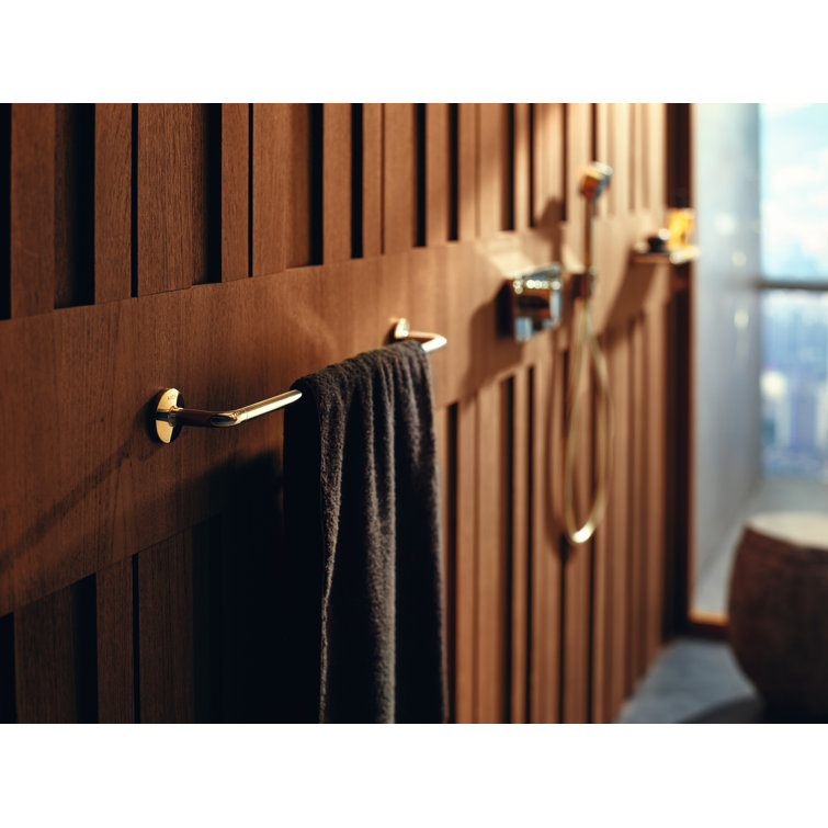Brushed Black Chrome 26'' Modern Wall Mounted Towel Bar