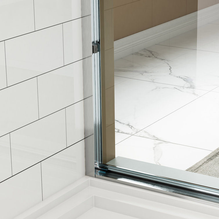 Oceanus 55"-59" Brushed Nickel Semi-Frameless Sliding Shower Door