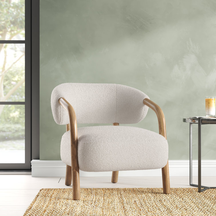 Sheldon Ivory Sculpted Wood Armchair