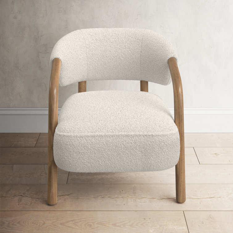 Sheldon Ivory Sculpted Wood Armchair
