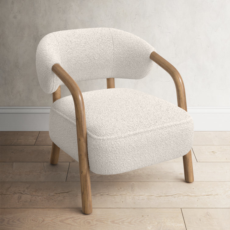 Sheldon Ivory Sculpted Wood Armchair