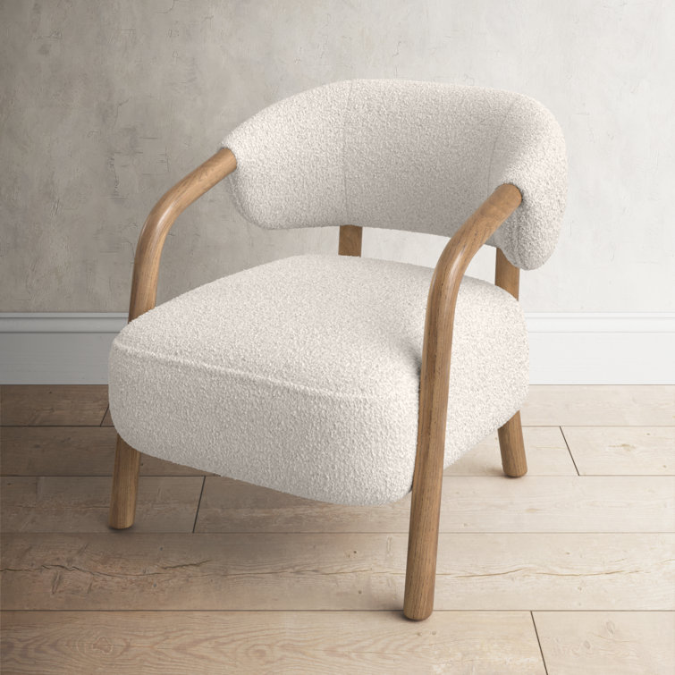 Sheldon Ivory Sculpted Wood Armchair