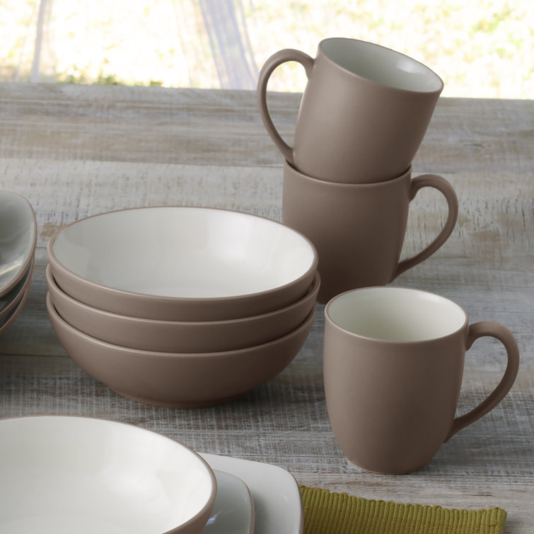 Clay Ceramic 12 oz. Microwave Safe Mug Set