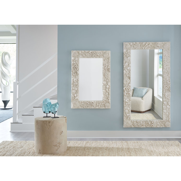 Off-White Rectangular Wood Full Length Mirror