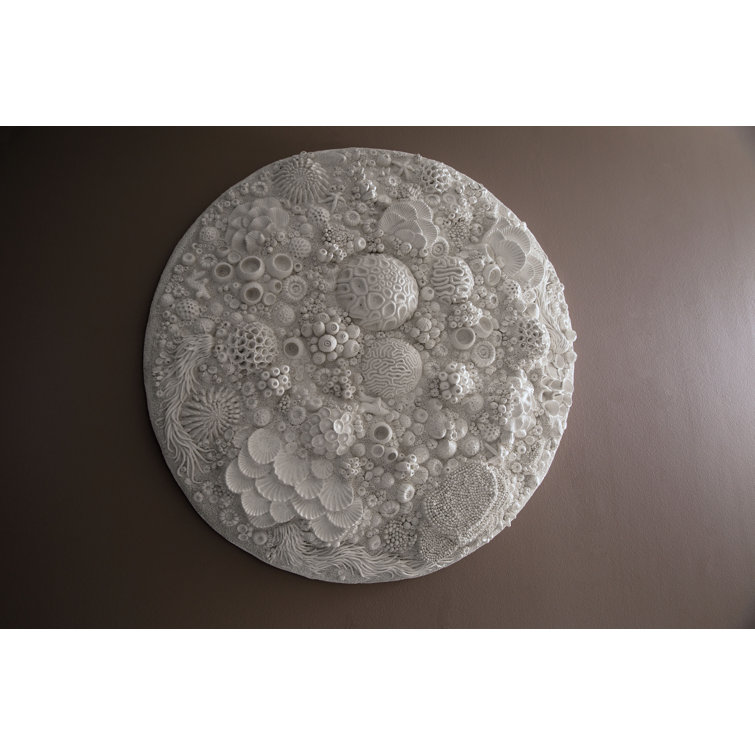Off-White Coral Reef Textured Wall Art Decor