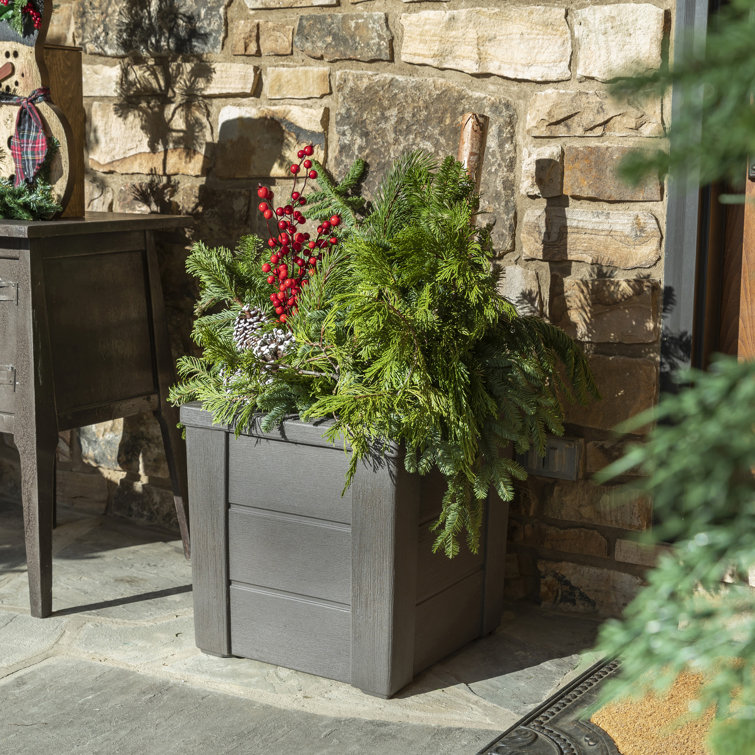 Lakewood Dark Cedar Self-Watering Planter Box 2-Pack