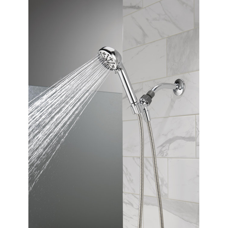 Chrome Adjustable Multi-Head Handheld Shower with Hose