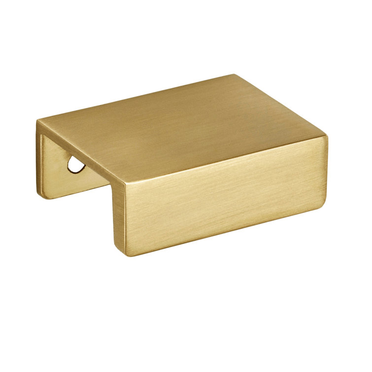 Martin 1-1/4 inch Satin Brass Finger Pull with Mounting Hardware