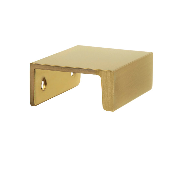 Martin 1-1/4 inch Satin Brass Finger Pull with Mounting Hardware