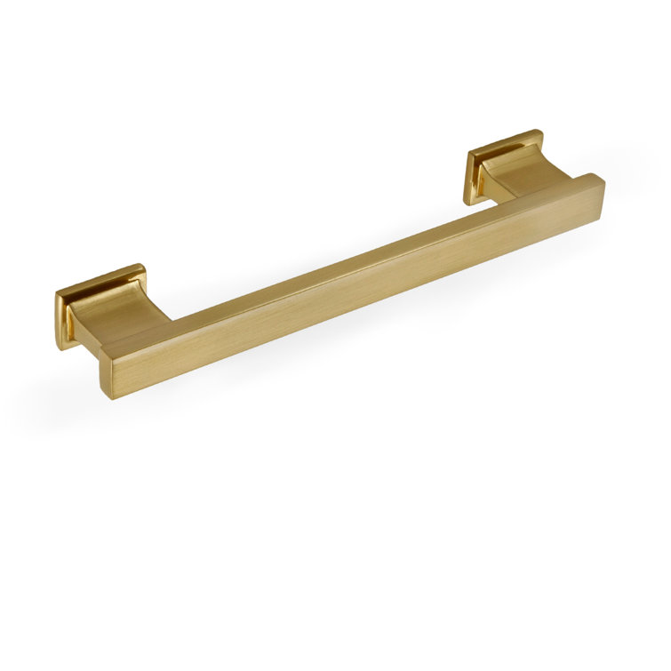 High Desert Satin Brass Rectangular Bar Pull with Mounting Hardware