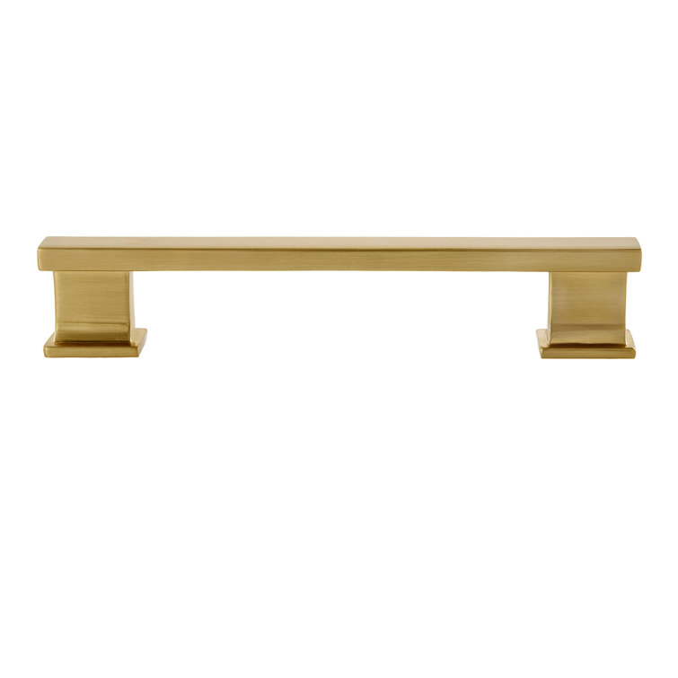 High Desert Satin Brass Rectangular Bar Pull with Mounting Hardware