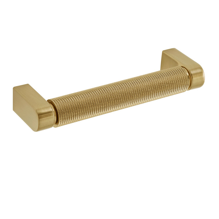 Kent Knurled 12" Satin Brass Cylindrical Bar Pull