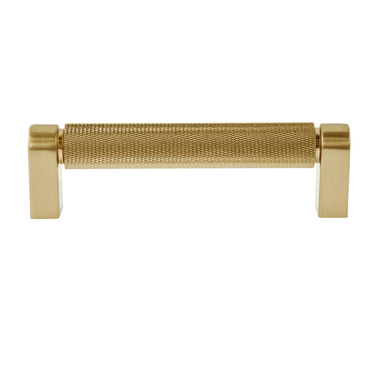 Kent Knurled 12" Satin Brass Cylindrical Bar Pull