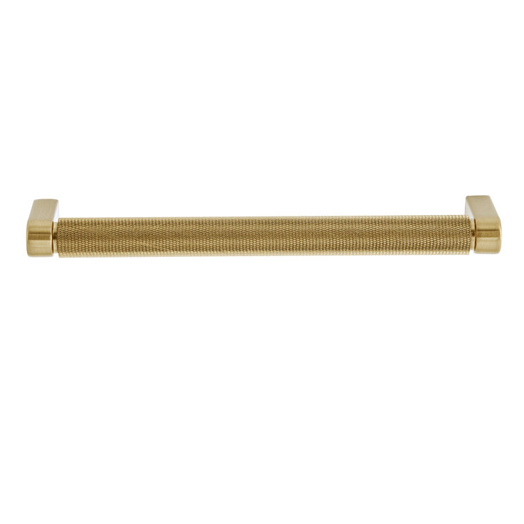 Kent Knurled 12" Satin Brass Cylindrical Bar Pull