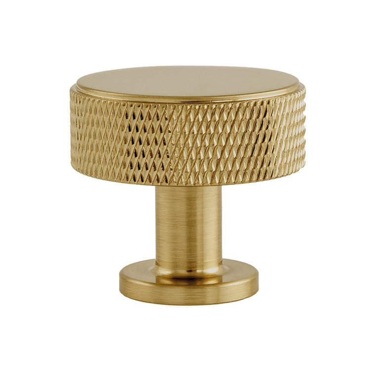 Kent Knurled Satin Brass Round Cabinet Knob Multipack