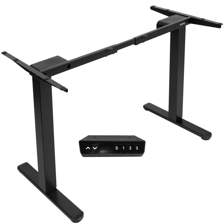Black Adjustable Height Electric Dual Motor Desk Frame