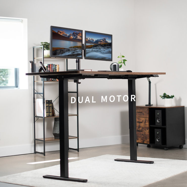 Black Adjustable Height Electric Dual Motor Desk Frame