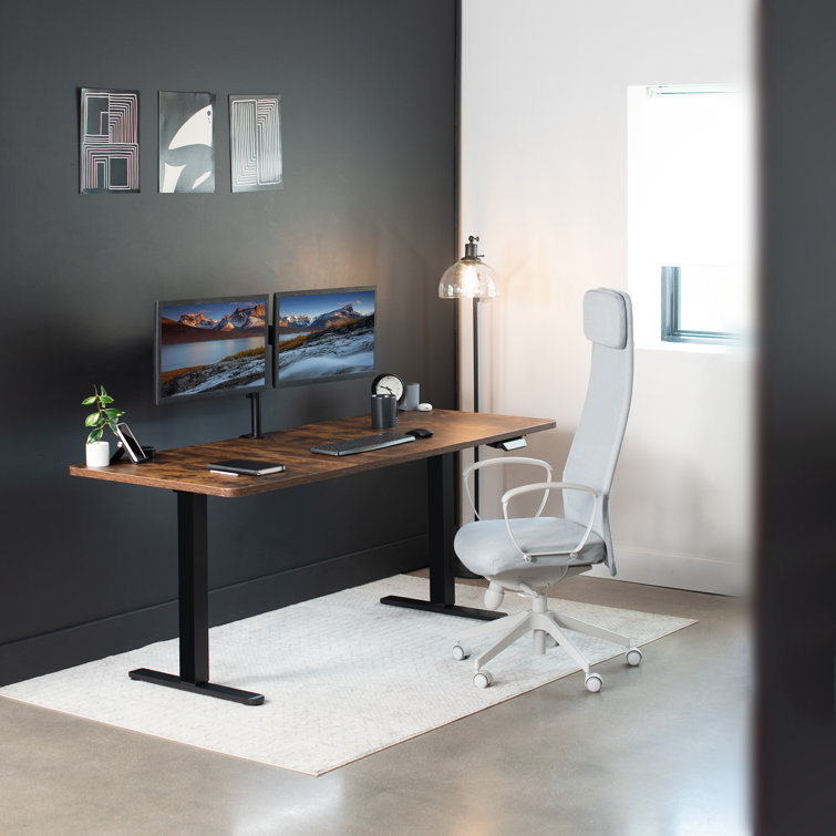 Black Adjustable Height Electric Dual Motor Desk Frame