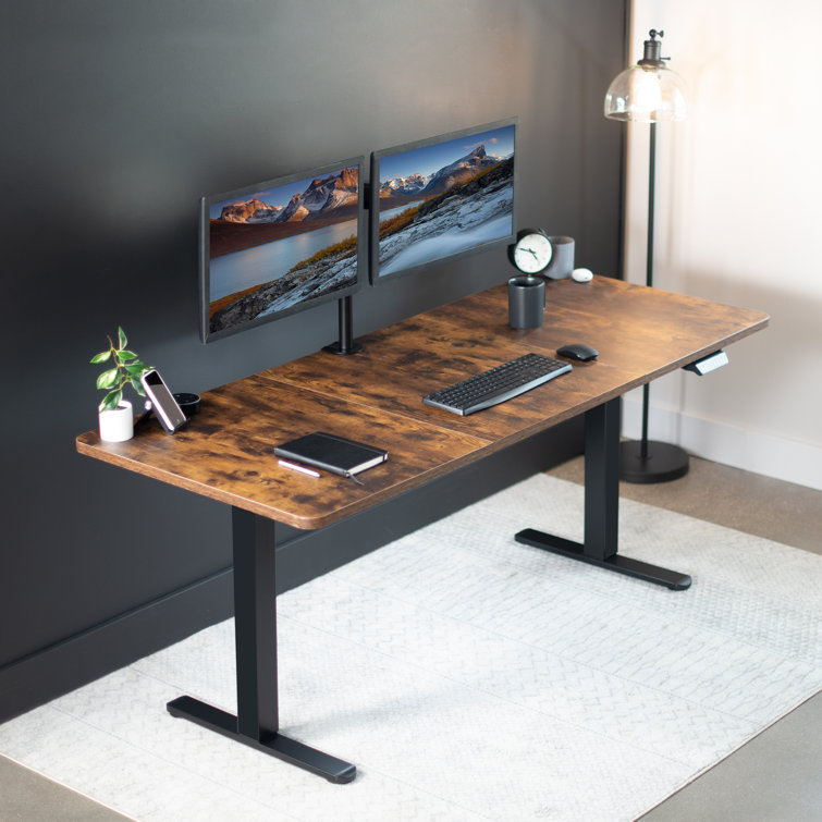 Black Adjustable Height Electric Dual Motor Desk Frame