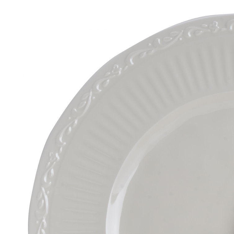 Cream Melamine 12-Piece Dinnerware Set, Service for 4