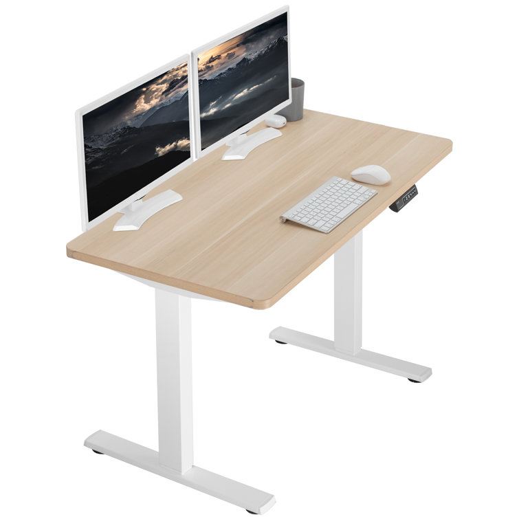 Elevate 43" Dark Walnut Electric Adjustable Desk with Black Frame
