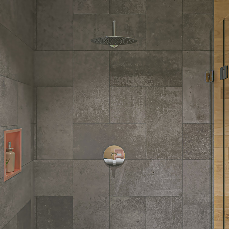 Ultra Thin Polished Stainless Steel Oval Rain Shower Head