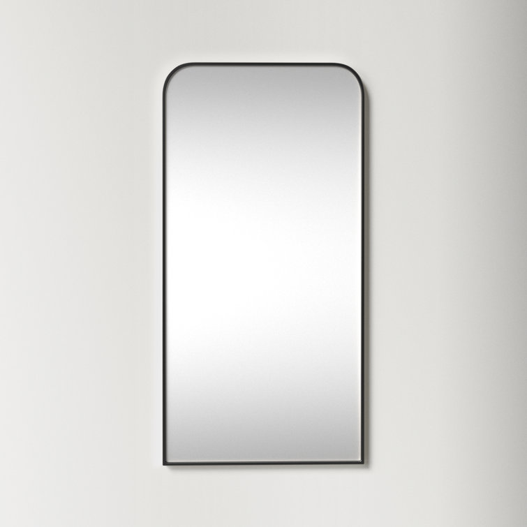 Matte Black Metal Framed Full Length Wall Mirror