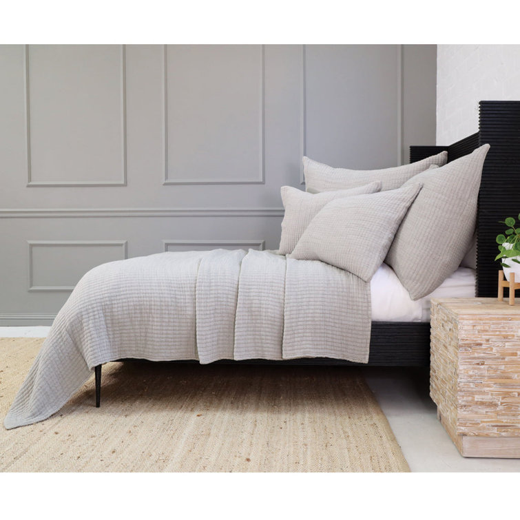 Gray Stonewashed Cotton Gauze Standard Sham