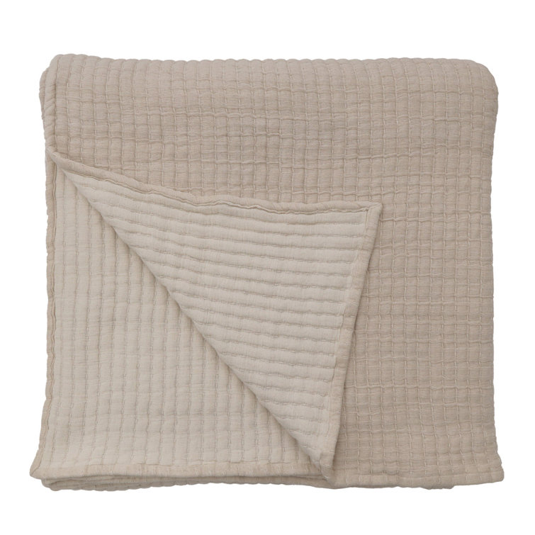 Natural Twin Stonewashed Cotton Gauze Coverlet