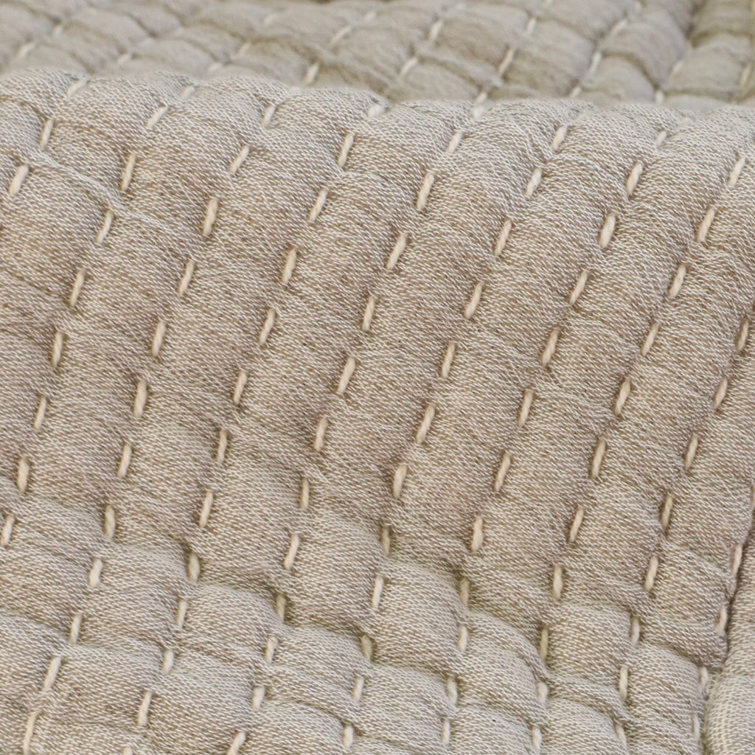 Natural Twin Stonewashed Cotton Gauze Coverlet