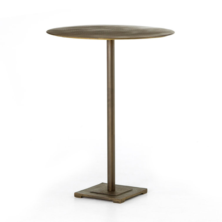 Gold Round Contemporary Bar Height Dining Table