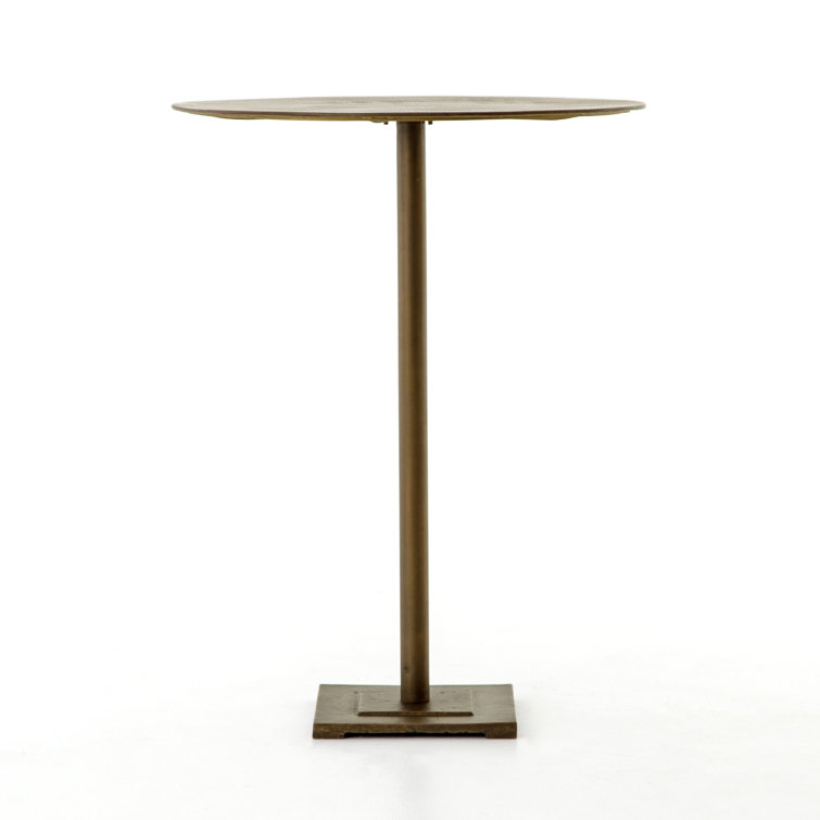 Gold Round Contemporary Bar Height Dining Table