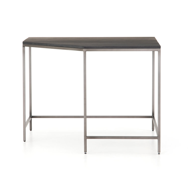 Fulton Corner Modular Desk in Black Wash Poplar and Iron