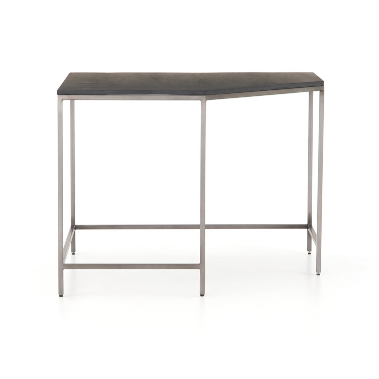 Fulton Corner Modular Desk in Black Wash Poplar and Iron