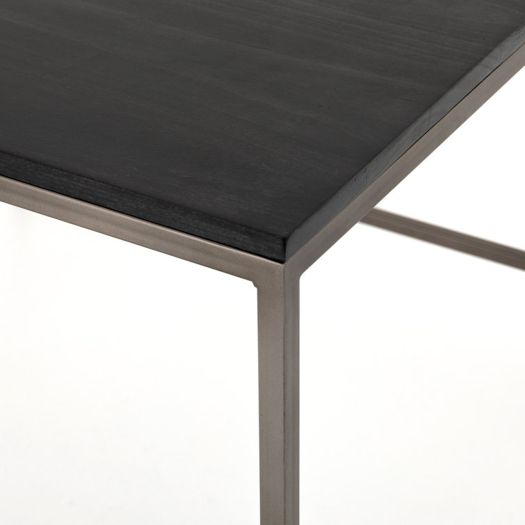 Fulton Corner Modular Desk in Black Wash Poplar and Iron