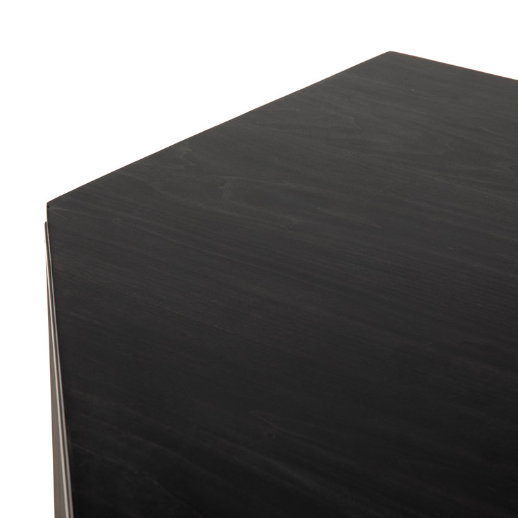 Fulton Corner Modular Desk in Black Wash Poplar and Iron