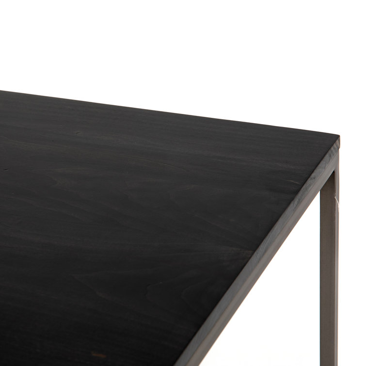 Fulton Corner Modular Desk in Black Wash Poplar and Iron