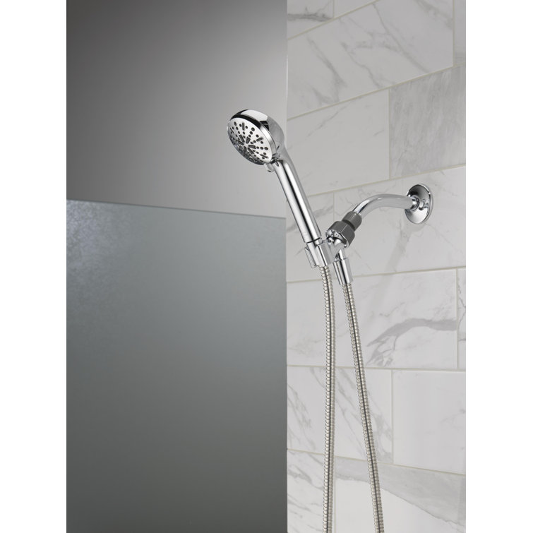 Chrome Adjustable Handheld Multi-Head Shower with Pulse