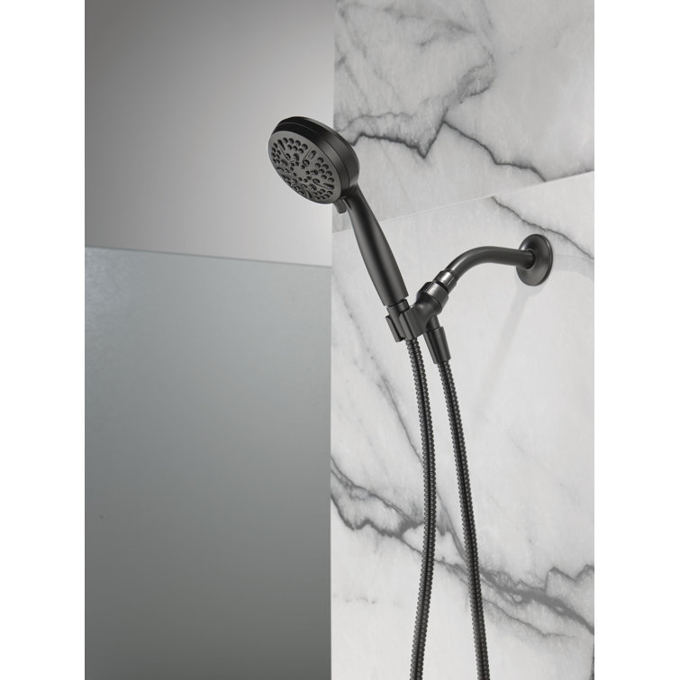 Matte Black Adjustable Handheld Multi-Head Shower System