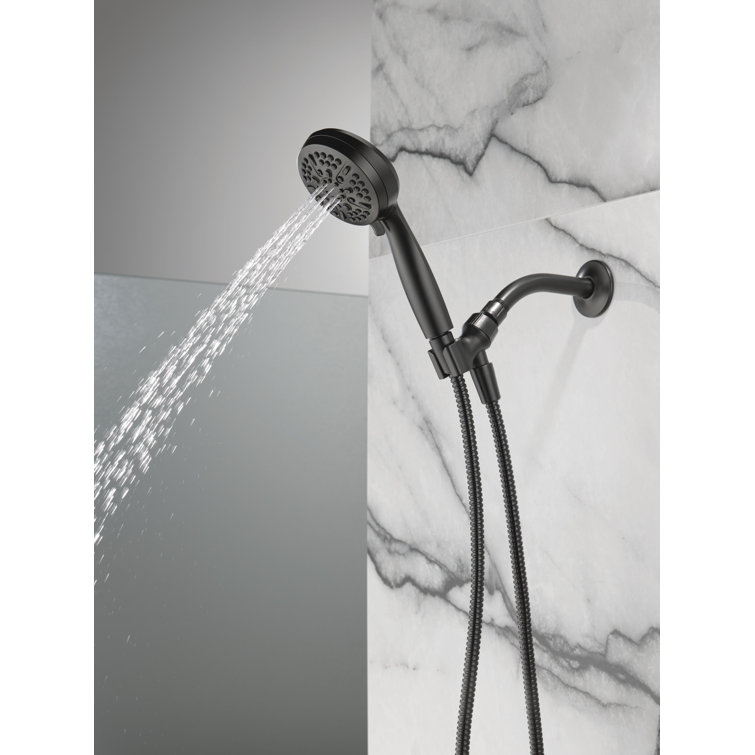 Matte Black Adjustable Handheld Multi-Head Shower System