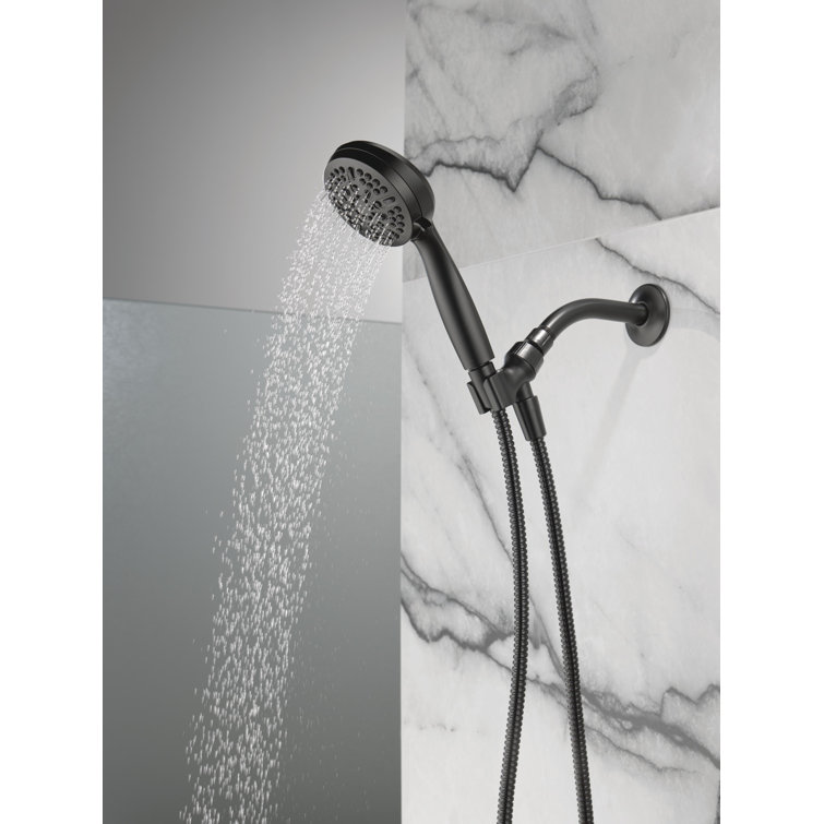 Matte Black Adjustable Handheld Multi-Head Shower System