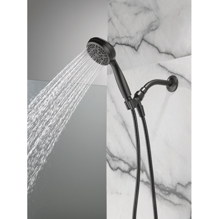 Matte Black Adjustable Handheld Multi-Head Shower System